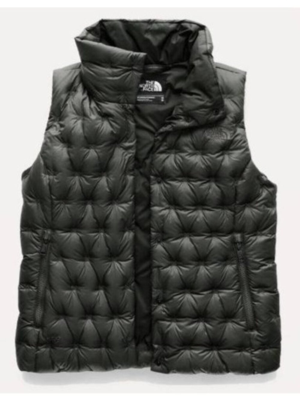 The North Face Holladown Crop Vest Asphalt Grey NF0A3JRK Womens L New with Tags